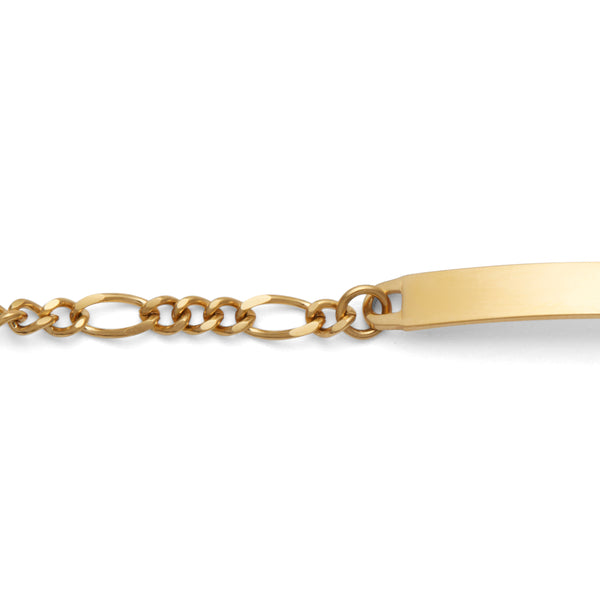 speidel Ladies’ ID Figaro Bracelet with Polished Plaque