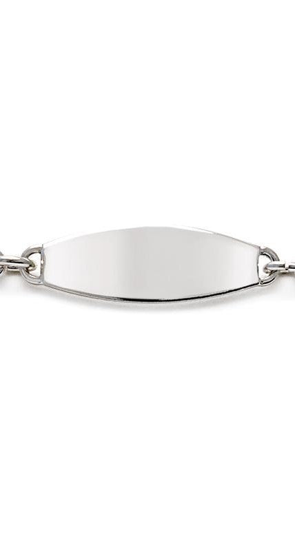 Speidel Ladies Stainless Steel ID Bracelet W/ Engravable Plaque And Dangling Medilog™ Charm