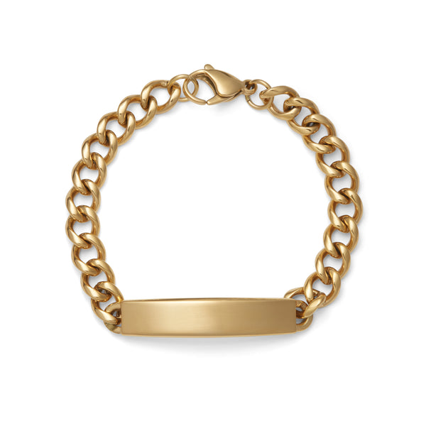 Speidel Men's Diamond Cut ID Bracelet With Brushed Finish Plaque