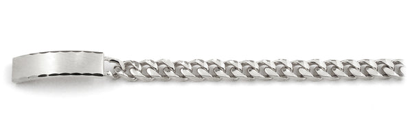 Speidel Men's ID Bracelet With Faceted Edge Brushed Plaque
