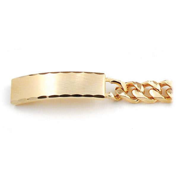Speidel Men's ID Bracelet With Faceted Edge Brushed Plaque