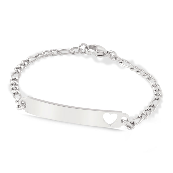 Speidel My First ID Bracelet With Cut Out Heart Plaque