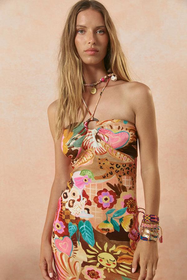 Spell Birth Of Venus Strapless Dress