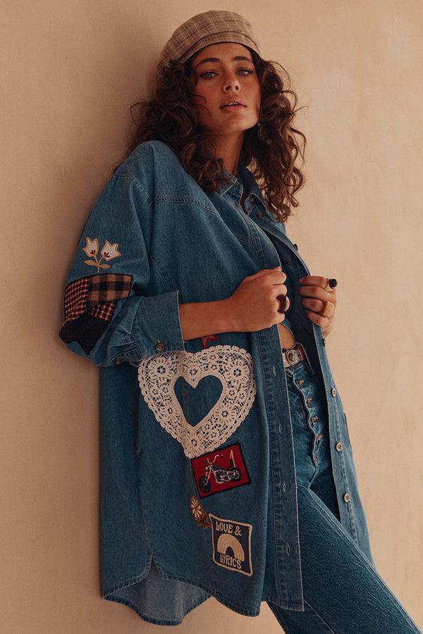 Spell Bombshell Patchwork Shirt