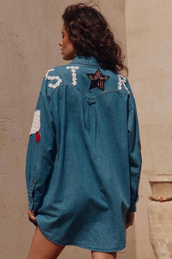 Spell Bombshell Patchwork Shirt