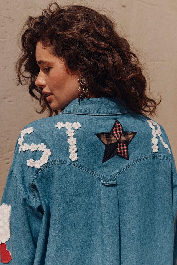 Spell Bombshell Patchwork Shirt