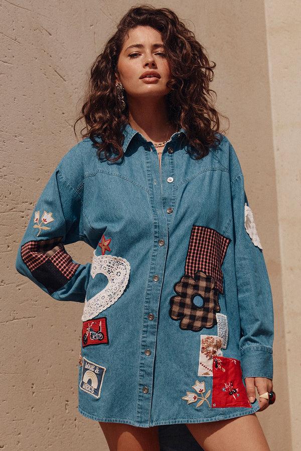 spell Bombshell Patchwork Shirt