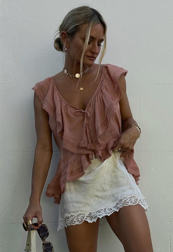 spell Dubois Bias Mini Skirt