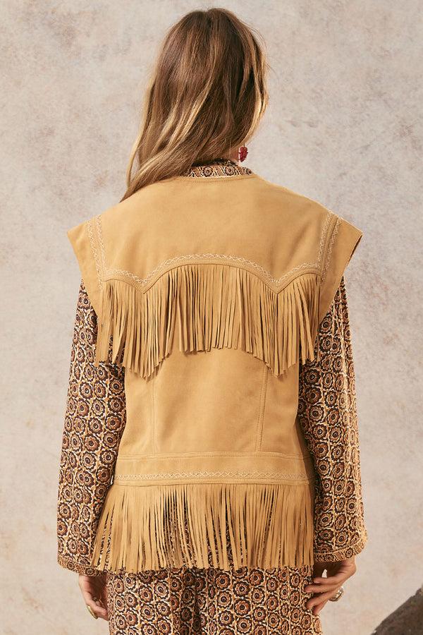 Spell Fearless Heart Suede Fringe Vest