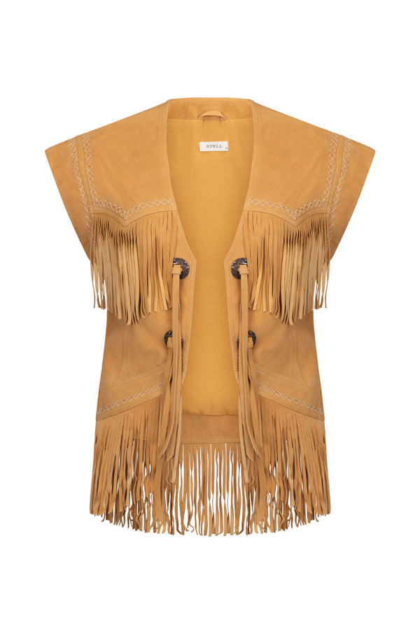 Spell Fearless Heart Suede Fringe Vest