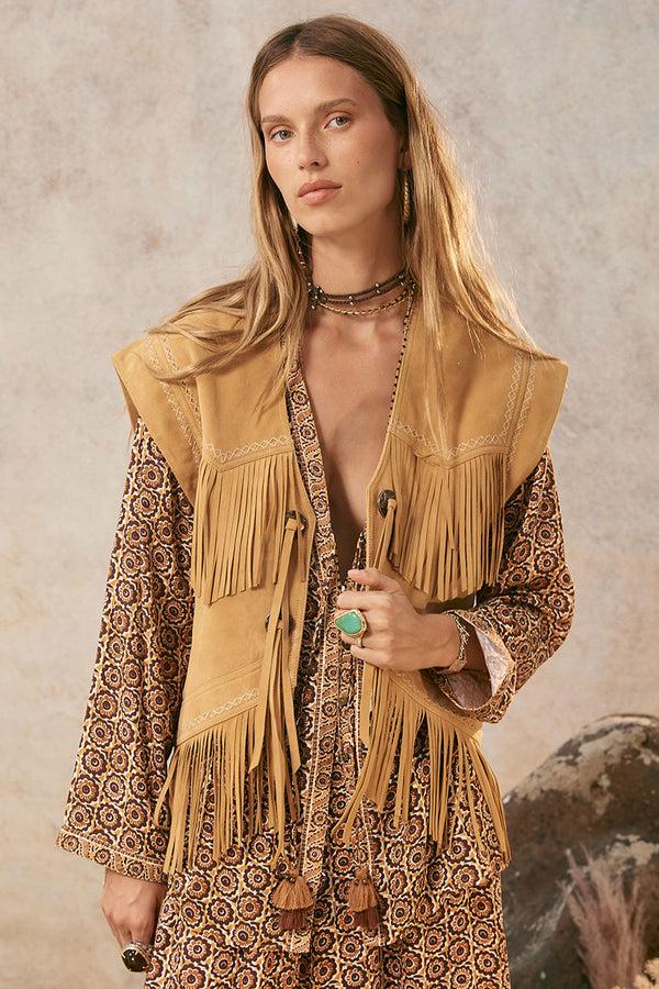 spell Fearless Heart Suede Fringe Vest