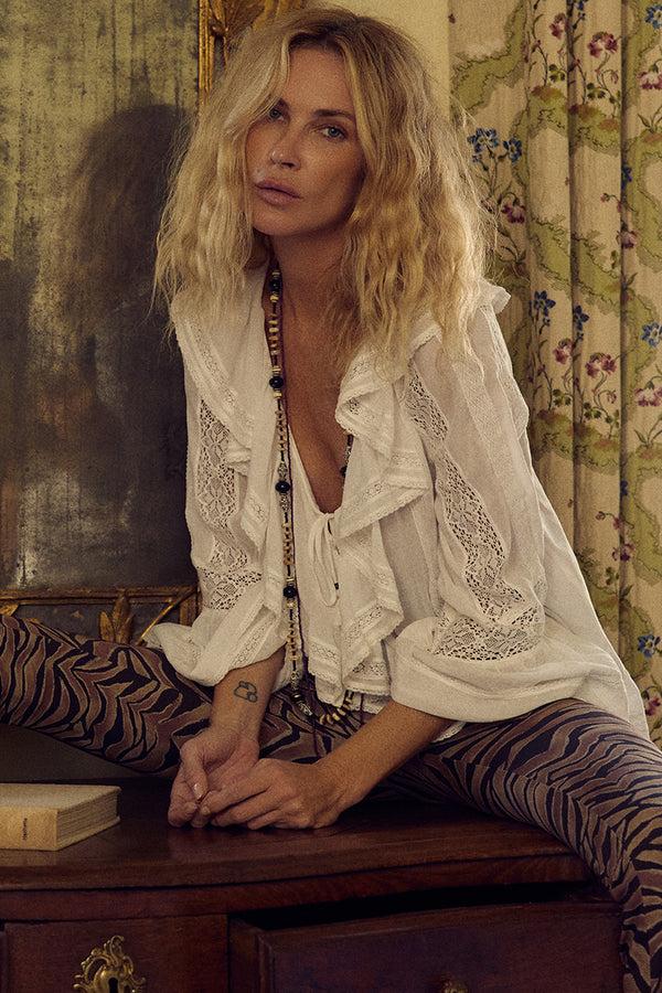 Spell Fleur Lace Frill Blouse