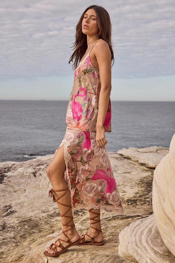 Spell Floridian Lace Bias Skirt
