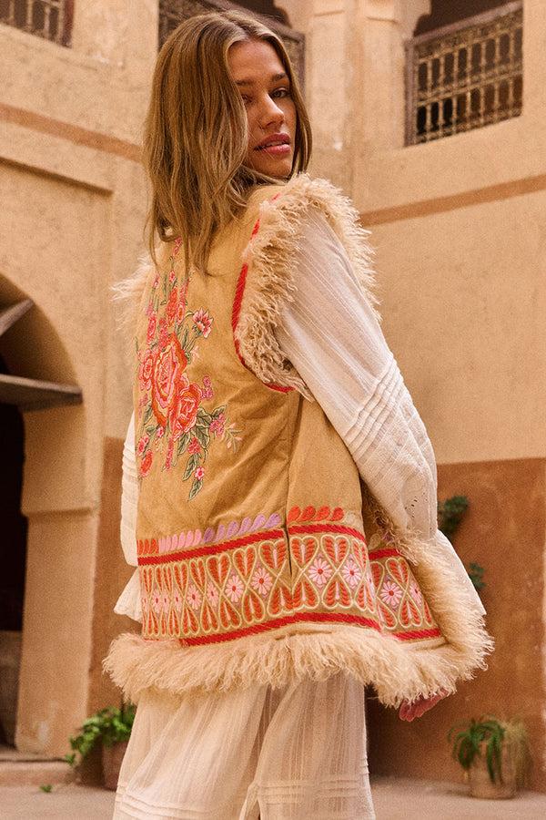 Spell Full Bloom Embroidered Vest