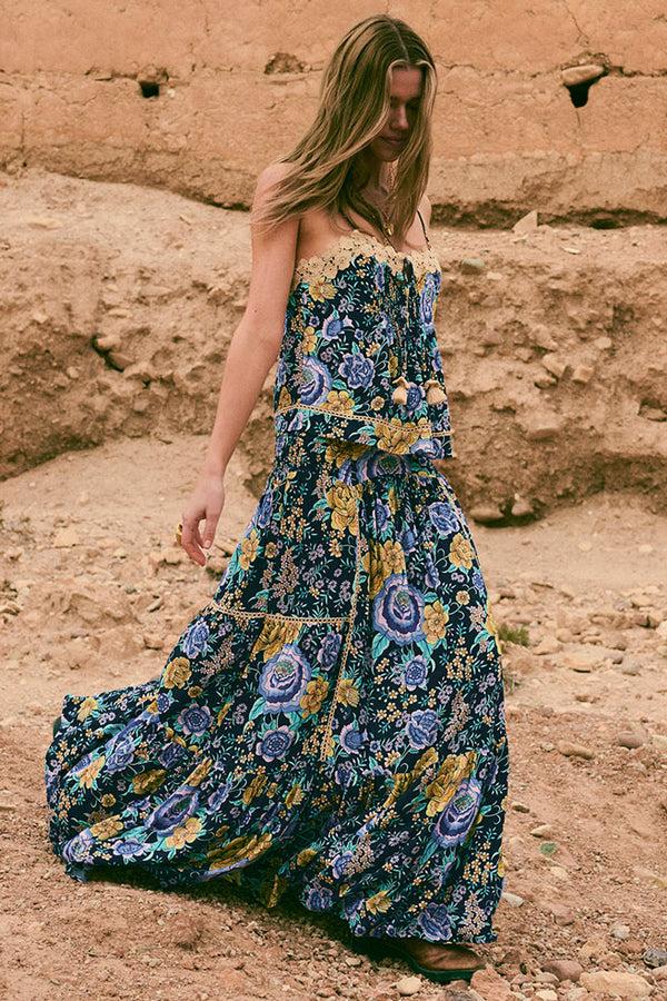 spell Full Bloom Maxi Skirt