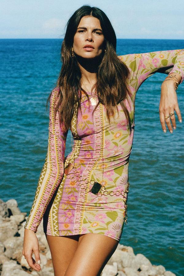 Spell Goldie Shimmer Mini Dress