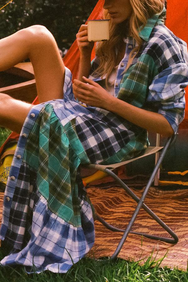 Spell High Tide Flannel Maxi Dress