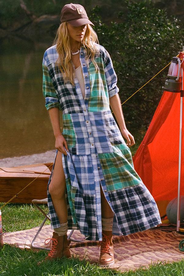 spell High Tide Flannel Maxi Dress