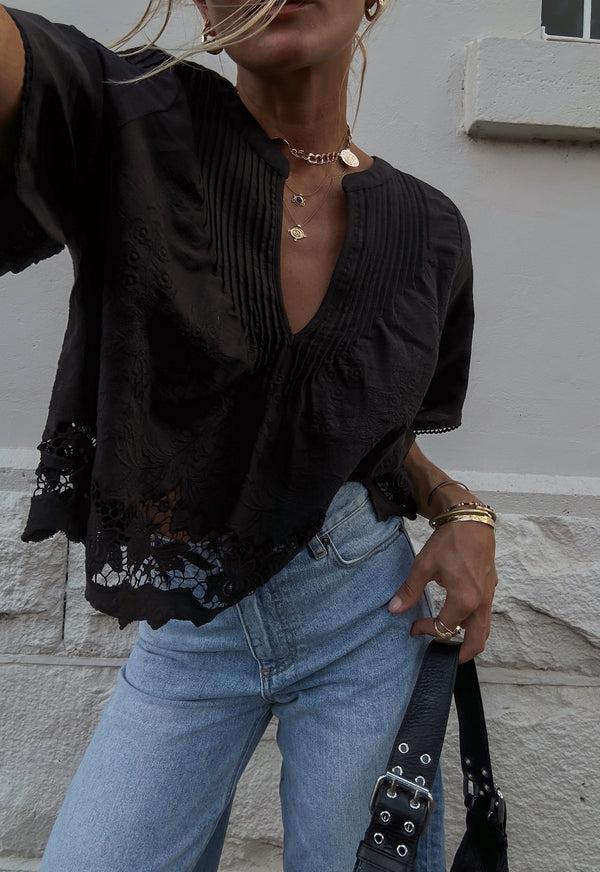 spell Kala Short Sleeve Blouse