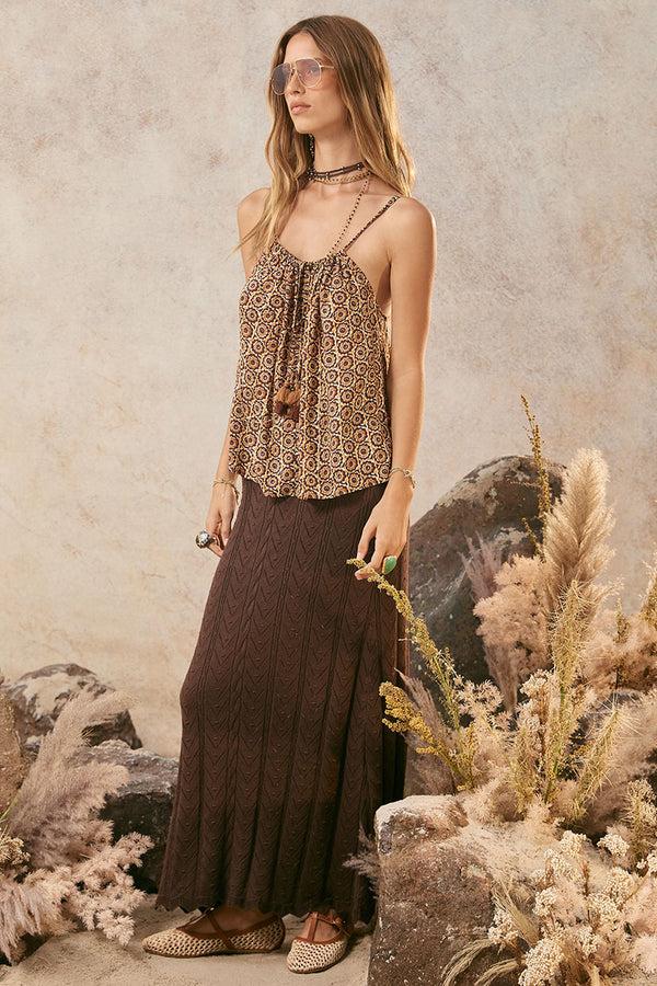 Spell Lou Lou Knit Midi Skirt