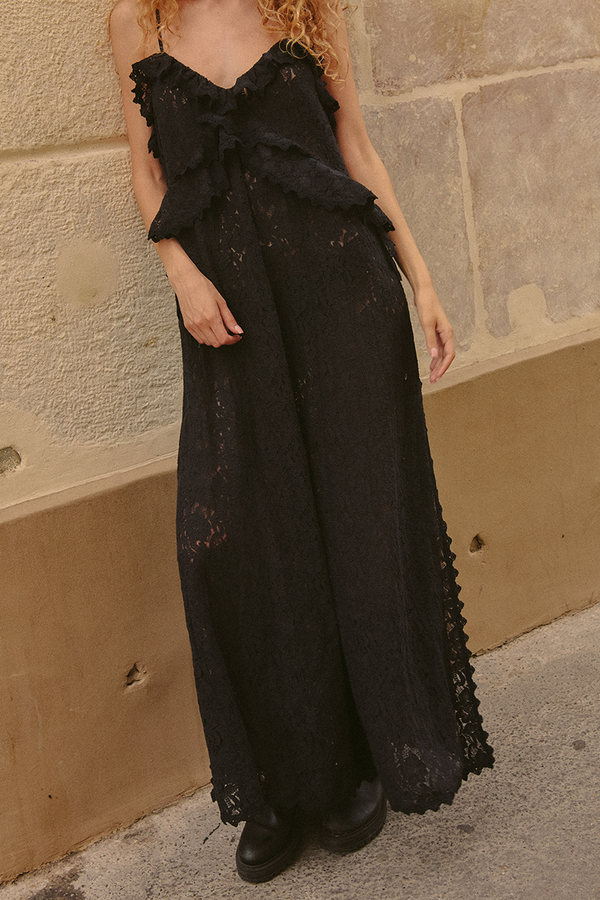 Spell Lux Lisbon Lace Strappy Maxi Dress