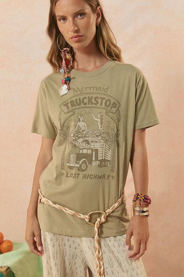 Spell Mermaid Truckstop Biker Tee