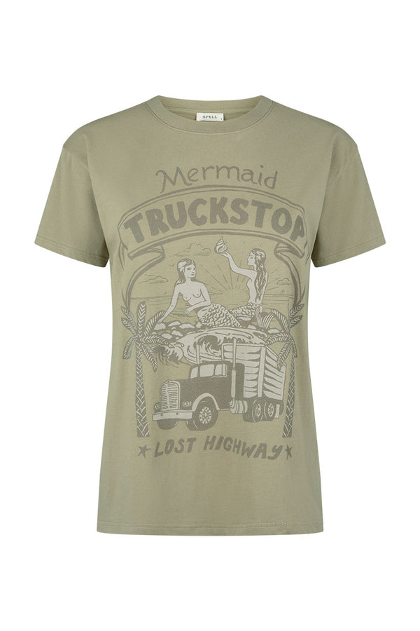 Spell Mermaid Truckstop Biker Tee