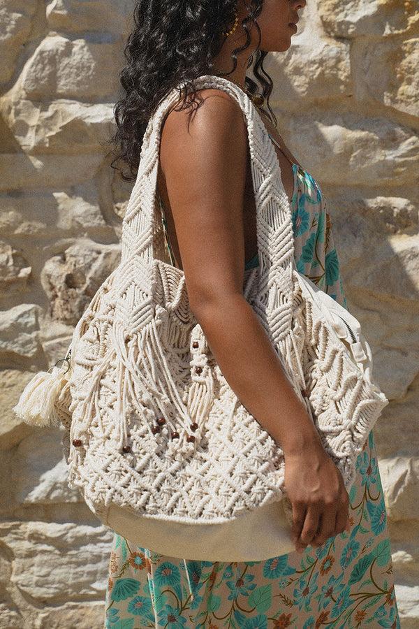 Spell Sister Honey Macrame Bag