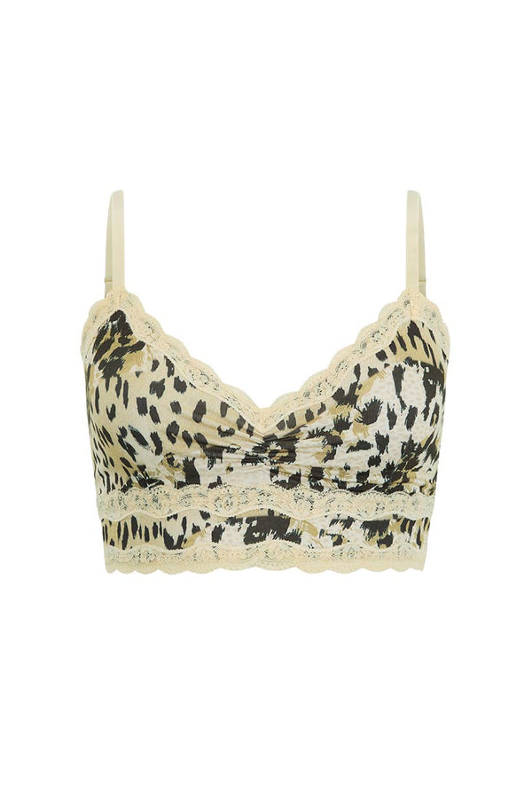 spell Snow Leopard Lace Bralette