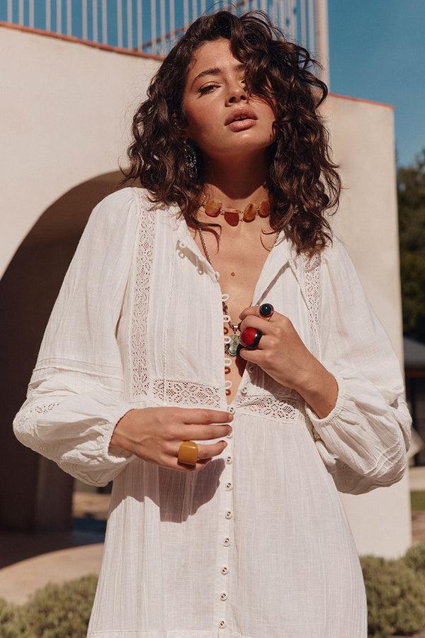 Spell Stevie Lace Boho Mini Dress