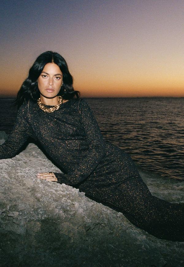 Spell The Moss Knit Backless Maxi Dress