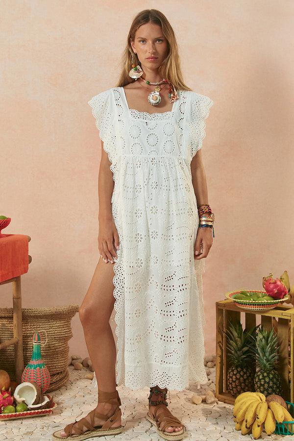 spell Yaya Lace Kaftan