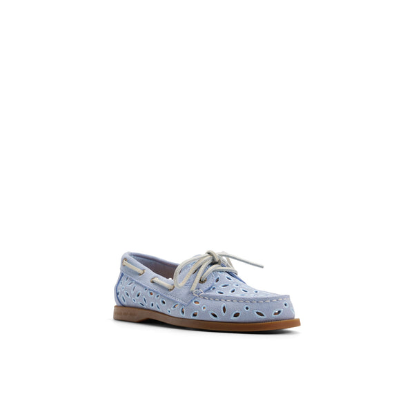 Sperry Top Sider Authentic Original™ 2 Eye Embroidered Boat Shoe Cream