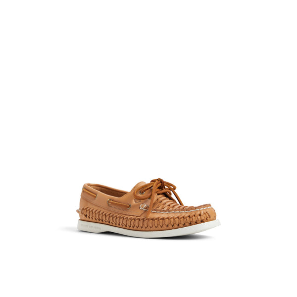 Sperry Top Sider Authentic Original™ 2 Eye Woven Boat Shoe Tan