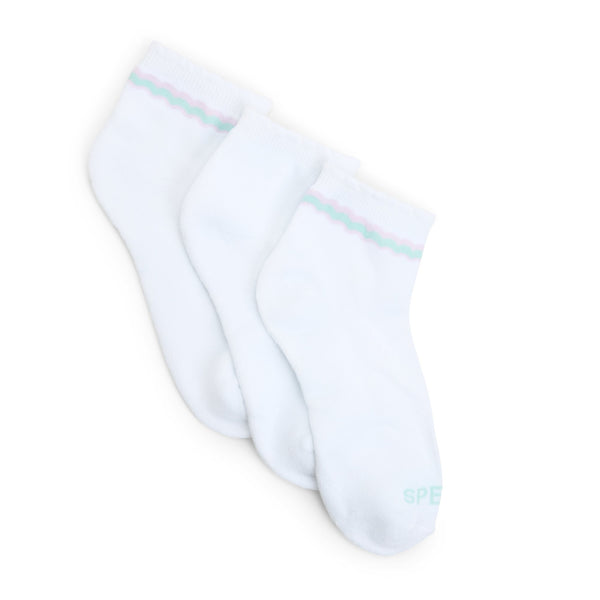 sperry top sider Ladies 3-pack Ankle Socks Blue combo