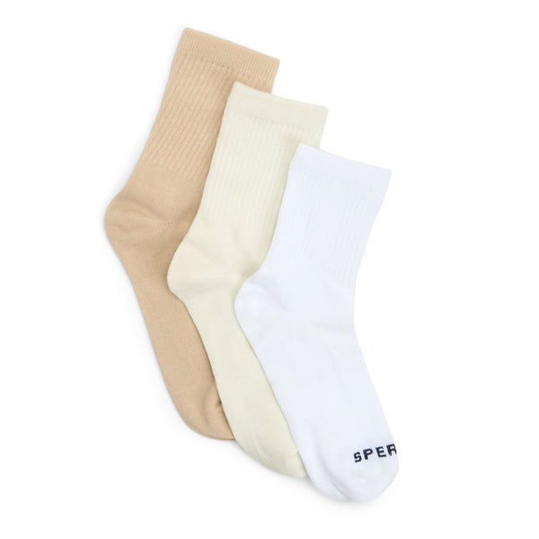 sperry top sider Ladies 3-Pack Short Crew Socks Open Purple