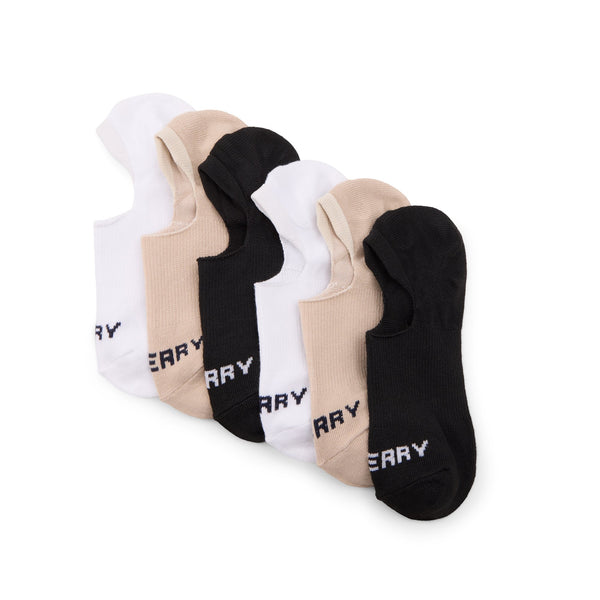 sperry top sider Ladies 6-pack No-Show Socks Grey multi