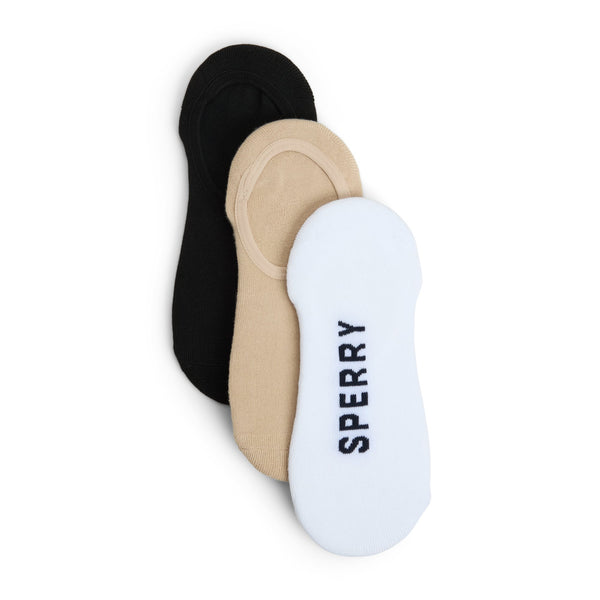 sperry top sider Mens 3-Pack No-Show Socks Tan multi