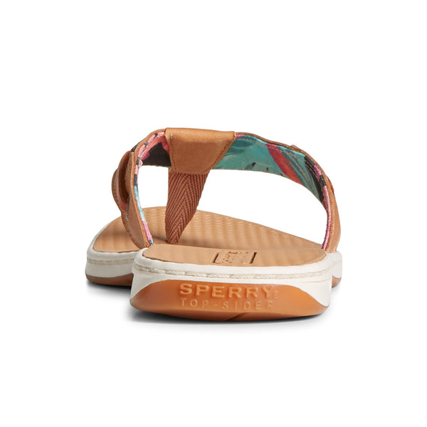 Sperry Top Sider Seafish Leather Flip Flop Medium Beige