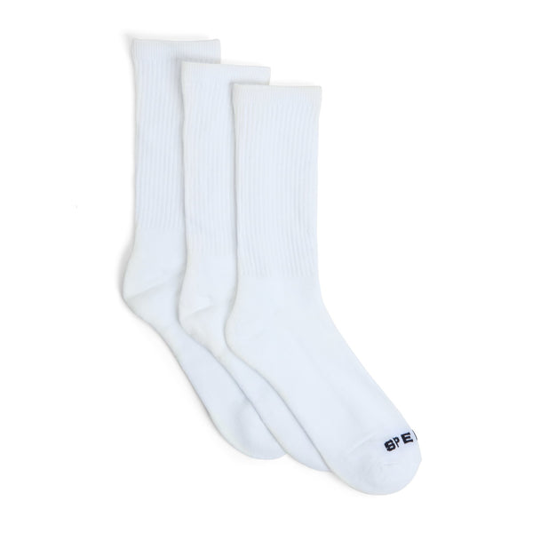 sperry top sider Mens 3-Pack Crew Socks White