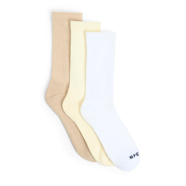 sperry top sider Mens 3-Pack Crew Socks White