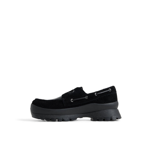 sperry top sider Sperry x Pleasures 3-Eye Vibram Turn-Lock Lug Boat Black
