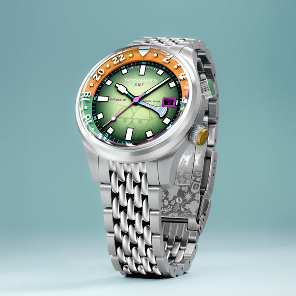 Spinnaker Bradner GMT Automatic - SpongeBob SquarePants Bubbly Grins Limited Edition Red Reef