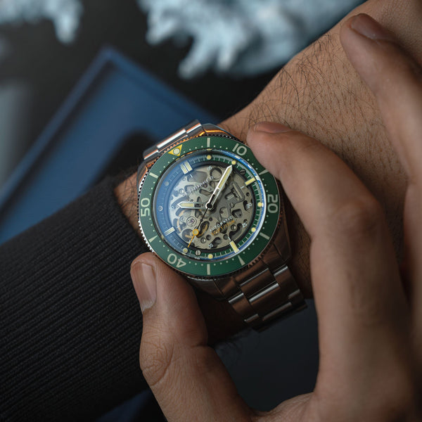 Spinnaker Croft 42 Skeleton Automatic Red Reef