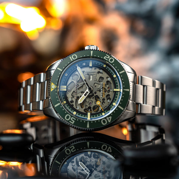 Spinnaker Croft 42 Skeleton Automatic Red Reef