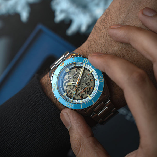 Spinnaker Croft 42 Skeleton Automatic Red Reef