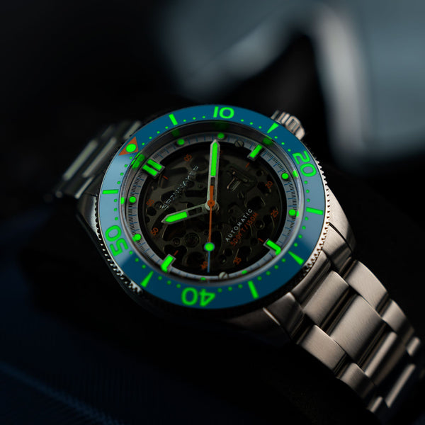 Spinnaker Croft 42 Skeleton Automatic Red Reef