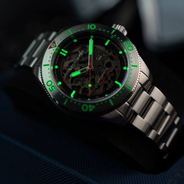 Spinnaker Croft 42 Skeleton Automatic Red Reef