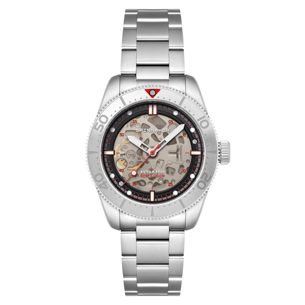 spinnaker Croft 42 Skeleton Automatic Red Reef