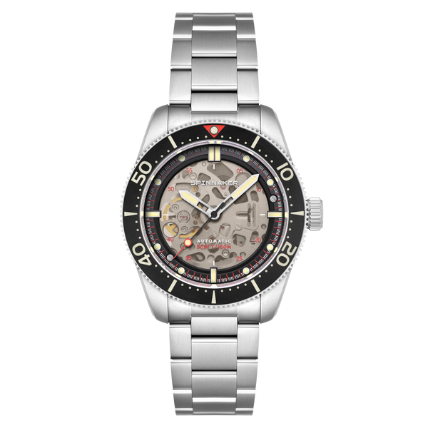 spinnaker Croft 42 Skeleton Automatic Red Reef
